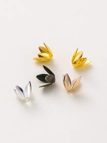 100pcs/lot Flower Metal Petal Bead Caps Four Leaves Bead Cups For Jewelry Making - Multicolor - View 2