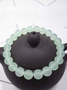 Vòng tay đính đá tối giản Vòng tay đính cườm thủy tinh thời trang - màu xanh lá - Xem 3