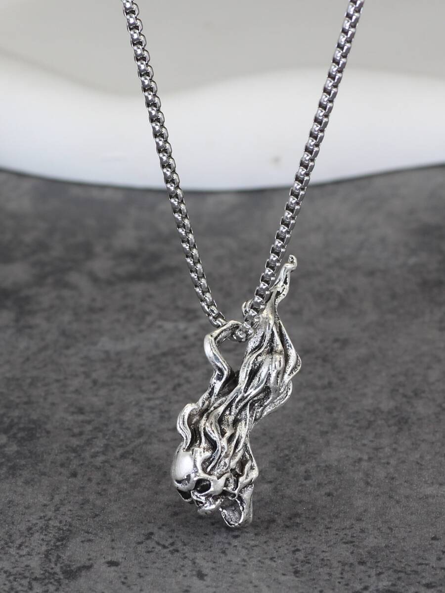 男士骷髏吊墜項鍊