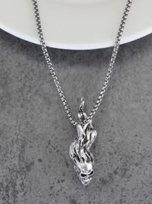 男士骷髏吊墜項鍊