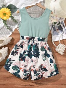 Áo liền quần Gái Cắt ra Gân đan Nhiệt đới Boho - Nhiều màu - Xem 2