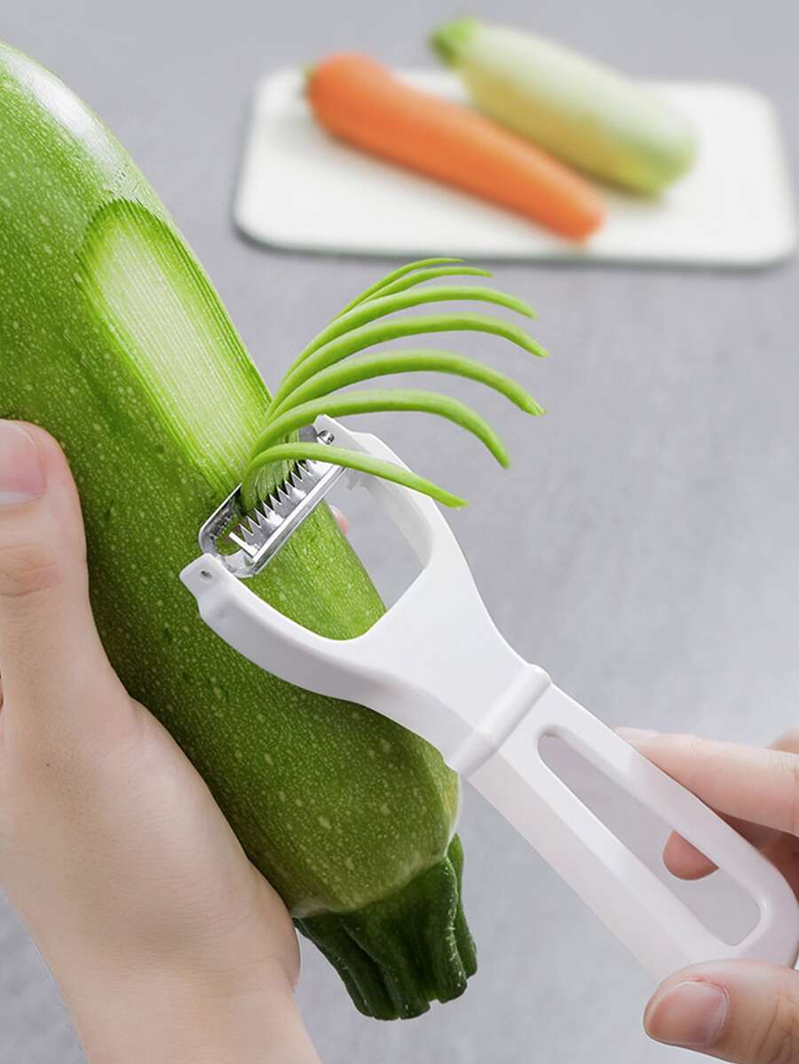 1入ABS磨刨器，極簡素面水果和蔬菜磨刨器，適用於廚房、蔬果工具、廚房用品、切割器、食品、沙拉、裝飾、儲存、派對、生日。 - 白色 - 查看 1