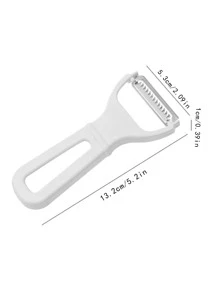 1入ABS磨刨器，極簡素面水果和蔬菜磨刨器，適用於廚房、蔬果工具、廚房用品、切割器、食品、沙拉、裝飾、儲存、派對、生日。 - 白色 - 查看 2