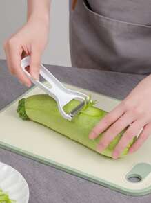 1入ABS磨刨器，極簡素面水果和蔬菜磨刨器，適用於廚房、蔬果工具、廚房用品、切割器、食品、沙拉、裝飾、儲存、派對、生日。 - 白色 - 查看 3