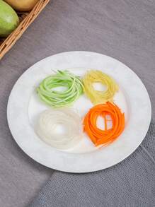 1入ABS磨刨器，極簡素面水果和蔬菜磨刨器，適用於廚房、蔬果工具、廚房用品、切割器、食品、沙拉、裝飾、儲存、派對、生日。 - 白色 - 查看 5