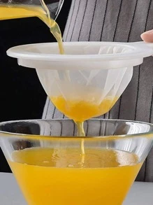 1入組PP豆漿過濾器日常多功能可重複使用食品過濾器用於烘焙廚房 - 白色 - 查看 3