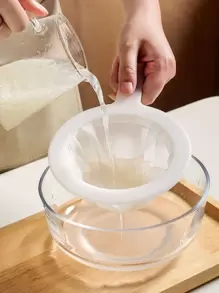 1入組PP豆漿過濾器日常多功能可重複使用食品過濾器用於烘焙廚房 - 白色 - 查看 1