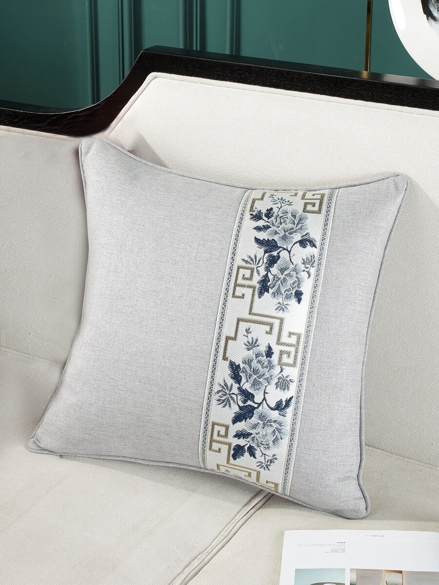 1入組枕套,不附帶填充,適用於腰枕或者軟墊 - 灰色 - 查看 1