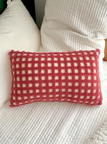 1入組格紋簇絨靠墊套不附帶墊芯 - 彩色 - 查看 3