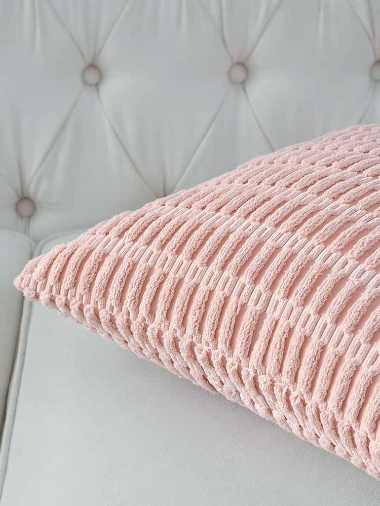 1 pieza rosado decorativo Cojín minimalista de tela Funda de cojín para casa - Rosa - Añade 4