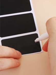 1卷素色標籤貼紙 - 黑色 - 查看 3