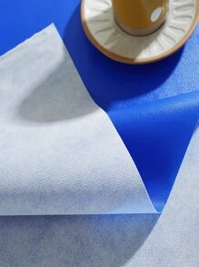 1 mantel de unicolor, mantel rectangular de PVC azul Simple para mesa de cena - Azul - Ver 3
