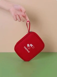 Portable Medicine Storage Bag First Aid Kit Bag,Empty Medical Storage Bag,Response Trauma Bag for Travel,for Home,Survival Supplies ,for Kids,for Camping - Red - View 1