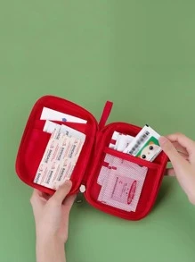 Portable Medicine Storage Bag First Aid Kit Bag,Empty Medical Storage Bag,Response Trauma Bag for Travel,for Home,Survival Supplies ,for Kids,for Camping - Red - View 2