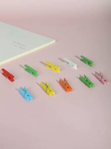 15 piezas Pinza de madera de color mixto - Multicolor - Ver 2