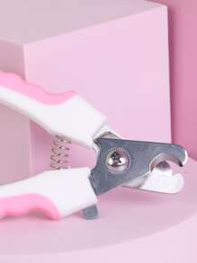1pc Stainless Steel Pet Nail Clipper - Pink - View 4