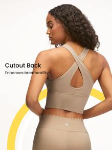 GLOWMODE Featherfit™跨背鉸口設計背心 - 卡其色 - 查看 3