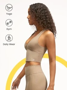 GLOWMODE Featherfit™跨背鉸口設計背心 - 卡其色 - 查看 4