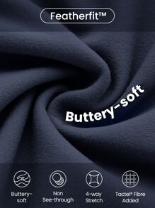 GLOWMODE 6" FeatherFit™ High-Waist Cycling Shorts Breathable Cycling Running Gym Workout - Navy Blue - View 9