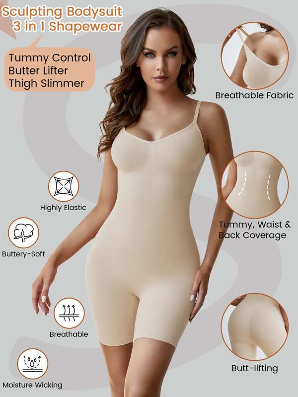1Pc Women's Breast Lift Tummy Control Butt Lift Shapewear Bodysuit Underwear Bodysuit