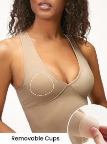 GLOWMODE Featherfit™跨背鉸口設計背心 - 卡其色 - 查看 6