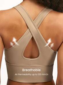 GLOWMODE Featherfit™跨背鉸口設計背心 - 卡其色 - 查看 7