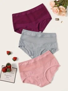 3pack Solid Panty Set