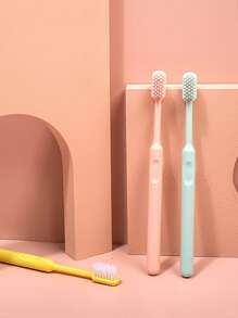 3pcs Plain Soft Toothbrush Set - Multicolor - View 5