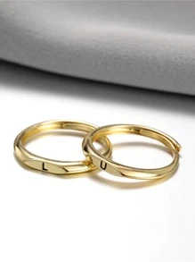 Letter Detail Ring - Yellow Gold - View 5