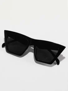 1 par de gafas de sol de estilo ojo de gato con lentes tintadas y marco de acrílico, accesorios para la playa para mujeres. Gafas de sol adecuadas para suéteres, vaqueros, pantalones de chándal, sudaderas con capucha, chaquetas, vestidos y camisas de manga larga. Sombra elegante y de moda para salidas familiares, viajes, vacaciones, playa, actividades al aire libre.