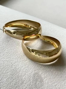 Hoa tai vòng tối giản - Vàng - Xem 4