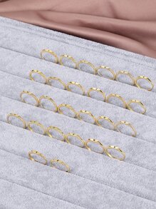 字母細節戒指 - 金黃色 - 查看 7