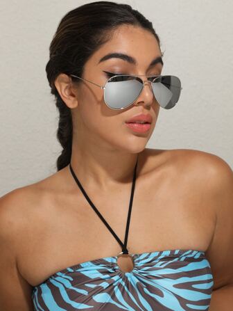 نظارات طيار كلاسيكية موضة، مناسبة للشاطئ والإجازات والتبريد في المنزل والسفر للخارج والتسوق بالمدينة وتصوير الشوارع، إكسسوارات أساسية لخريف وشتاء الملابس النسائية للمناسبات الرسمية والعطلات هدايا