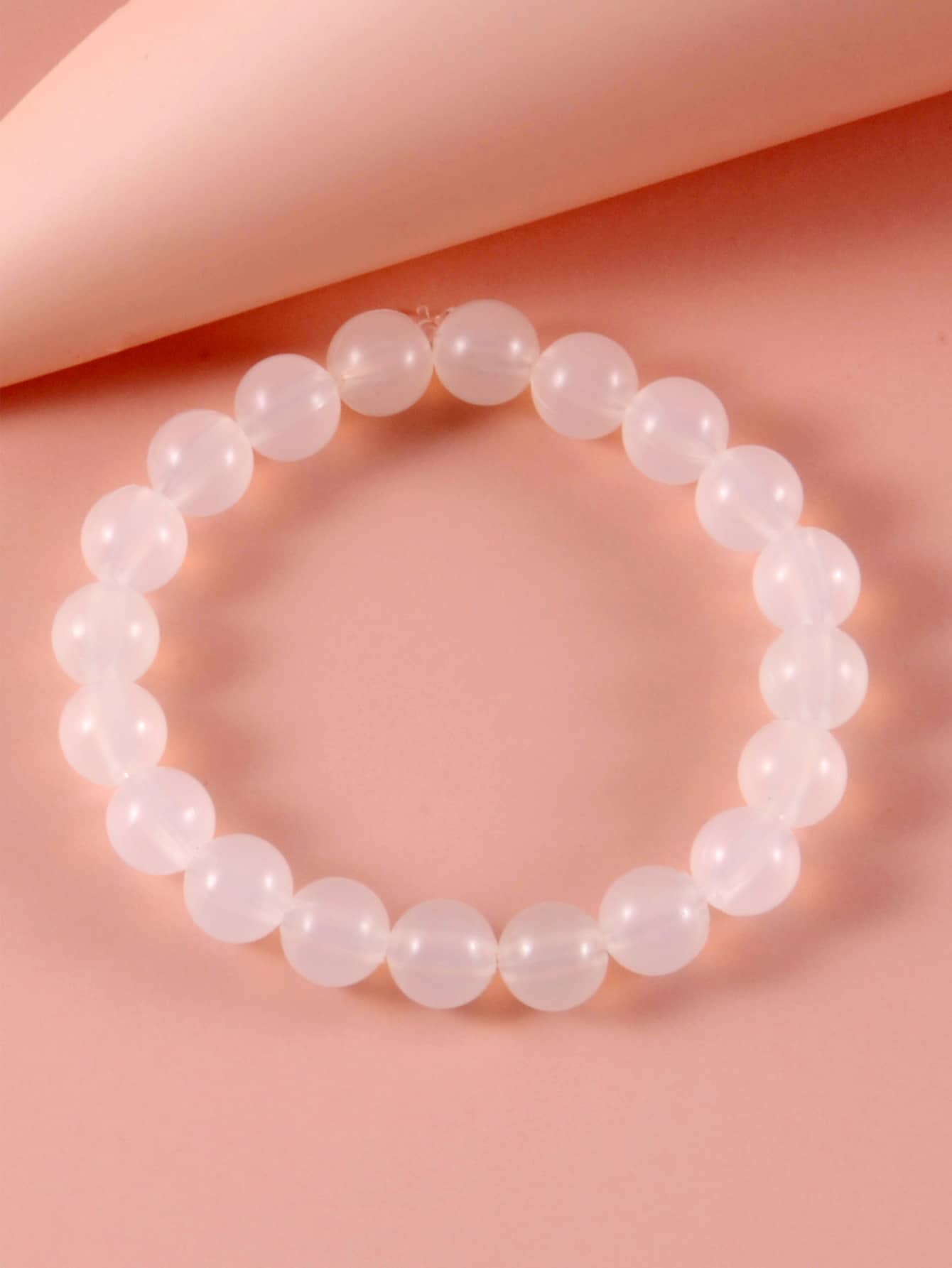 Girls Color Changing Beaded Bracelet - White - View 1