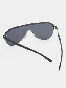 Men's Flat Top Shades Fashion Fashion Glasses Beach Accessories Glasses Shades For Summer Beach Vacation,Outdoor,Travel - 黑色 - 查看 3