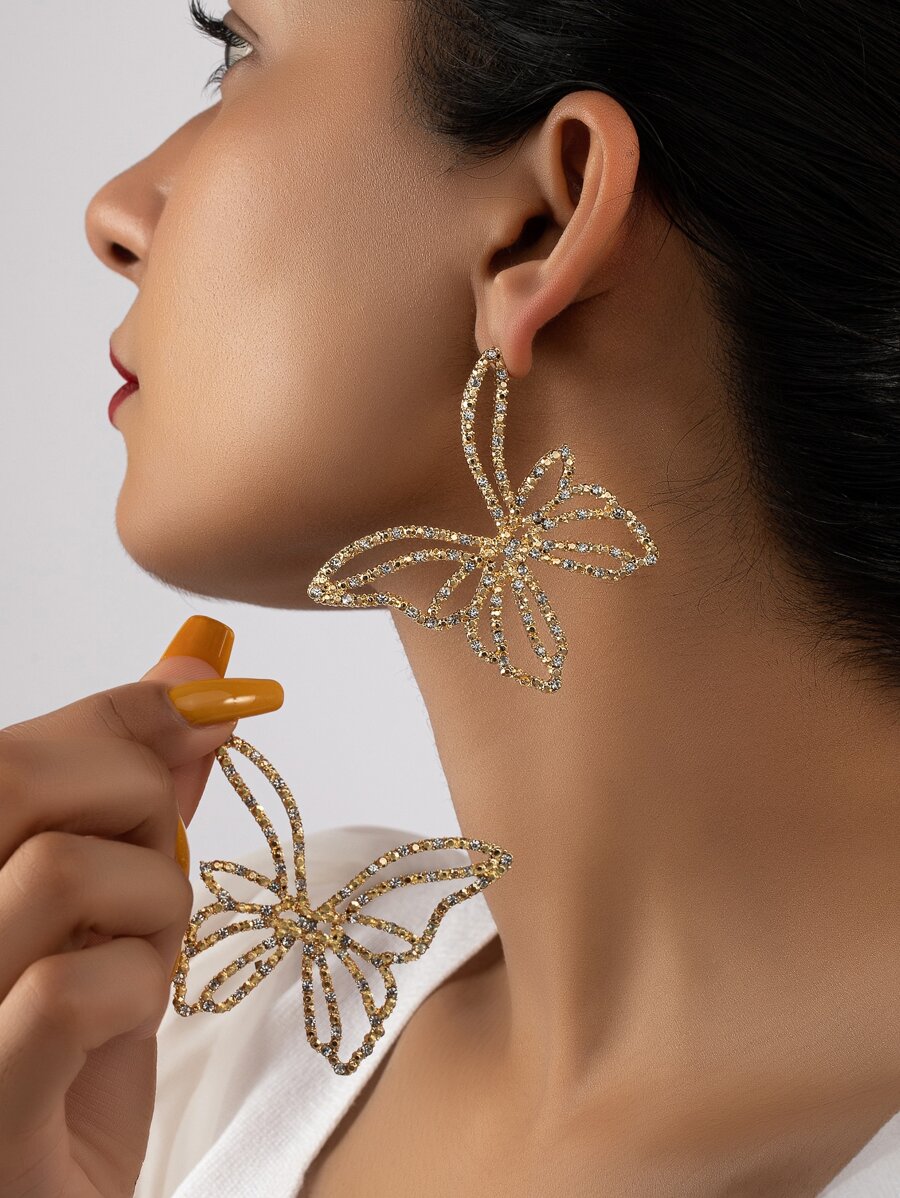 Shop Butterfly CZ Studs in 22ct Gold