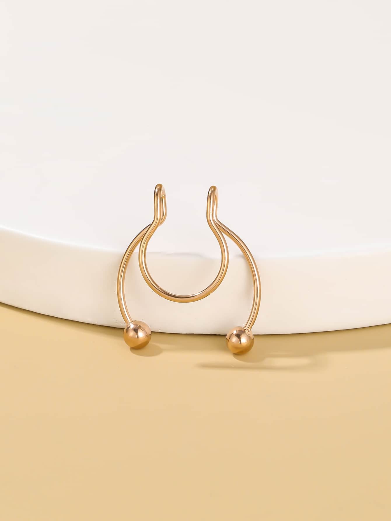 Ball Decor Nose Cuff - Rose Gold - View 1