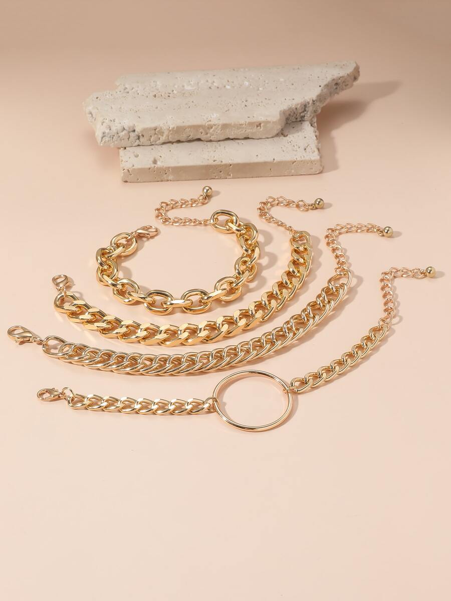 Pulsera de cadena minimalista - Amarillo Oro - Ver 1