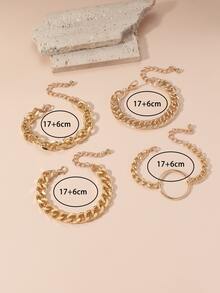 Pulsera de cadena minimalista - Amarillo Oro - Ver 3