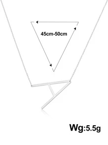1pc Letter Pendant Necklace, Stainless Steel Jewelry
