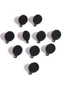 10pcs/set Textured DIY Earrings Accessory - Black - View 2
