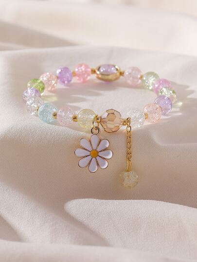 花朵掛飾串珠手鏈