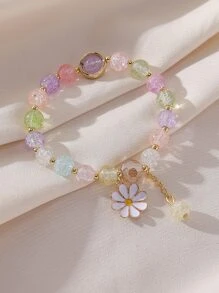 花朵掛飾串珠手鏈