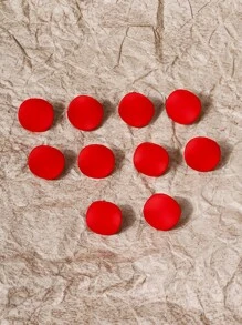 10 cái/bộ Phụ Kiện Bông Tai Vòng Phụ Kiện Trang Sức DIY - Đỏ - Xem 2