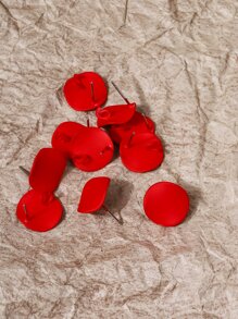 10 cái/bộ Phụ Kiện Bông Tai Vòng Phụ Kiện Trang Sức DIY - Đỏ - Xem 3