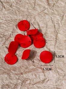 10 cái/bộ Phụ Kiện Bông Tai Vòng Phụ Kiện Trang Sức DIY - Đỏ - Xem 4