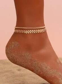 2 cái/bộ Vòng chân trang trí tai lúa mì - Vàng - Xem 1