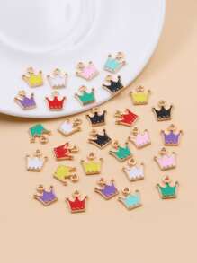 30pcs/set Random Crown DIY Pendant - Multicolor - View 1