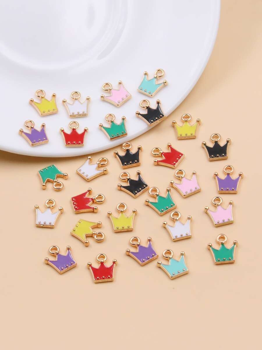 30pcs/set Random Crown DIY Pendant - Multicolor - View 1