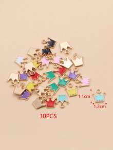 30pcs/set Random Crown DIY Pendant - Multicolor - View 2